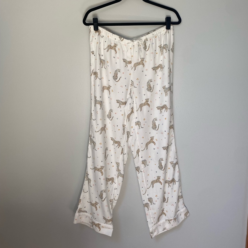 Leopard printed “j crew” pajama pants